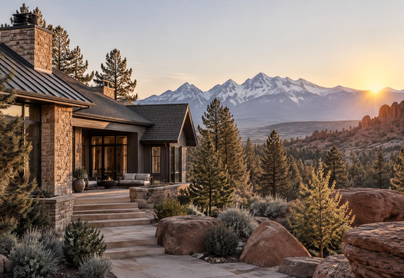 Homes representing Central Oregon, the Wasatch Front and Moab high-desert roofing conditions