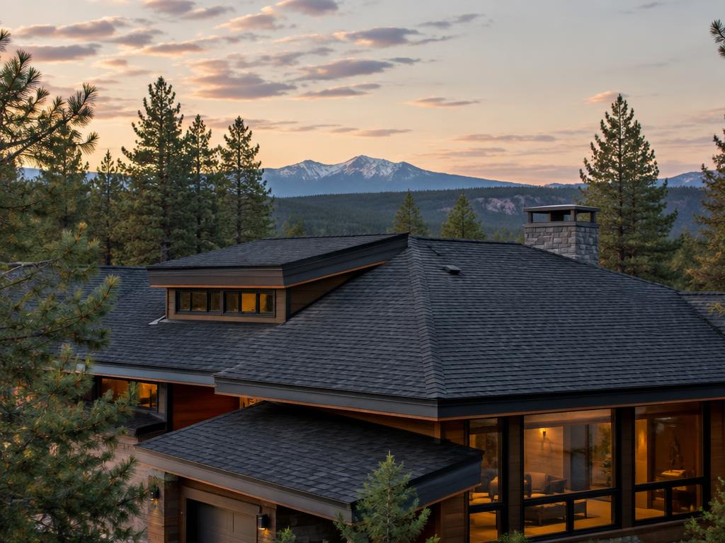 Architectural asphalt shingle roof